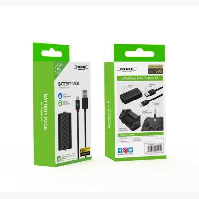 پک باتری و کابل شارژر دسته xbox برند DOBE